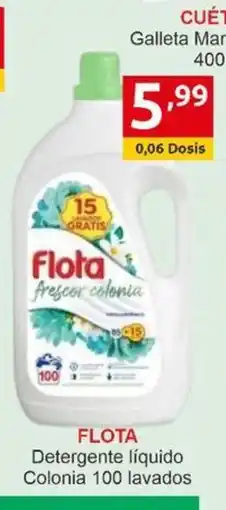 Supermercados Extremadura FLOTA Detergente líquido Colonia 100 lavados oferta