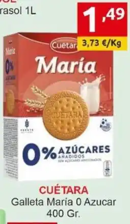 Supermercados Extremadura CUÉTARA Galleta María 0 Azucar oferta