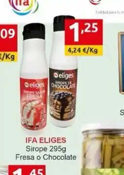 Supermercados Extremadura IFA ELIGES Sirope Fresa o Chocolate oferta