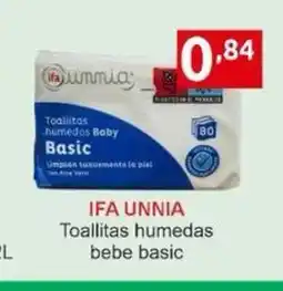 Supermercados Extremadura IFA UNNIA Toallitas humedas bebe basic oferta