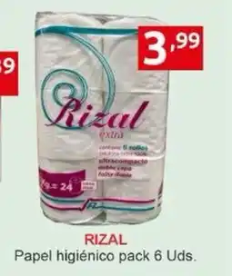 Supermercados Extremadura RIZAL Papel higiénico oferta