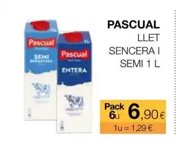 Plusfresc PASCUAL Llet sencera i semi oferta
