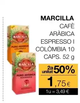 Plusfresc MARCILLA Cafè aràbica espresso i colombia 10 oferta