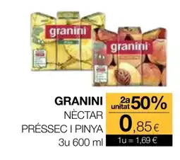 Plusfresc GRANINI Nectar préssec i pinya oferta