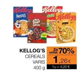 Plusfresc KELLOG'S Cereals varis oferta