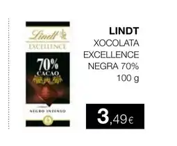 Plusfresc LINDT Xocolata excellence negra 70% oferta
