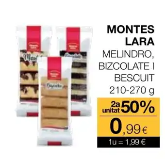 Plusfresc MONTES LARA Melindro, bizcolate i bescuit oferta