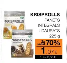 Plusfresc KRISPROLLS Panets integrals i daurats oferta
