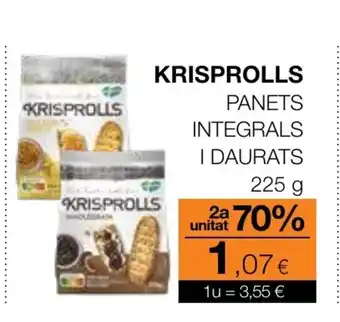 Plusfresc KRISPROLLS Panets integrals i daurats oferta