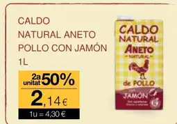 Plusfresc Caldo natural aneto pollo con jamón oferta