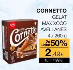 Plusfresc CORNETTO Gelat max xoco avellanes oferta