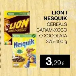 Plusfresc LION I NESQUIK Cereals caram-xoco o xocolata oferta
