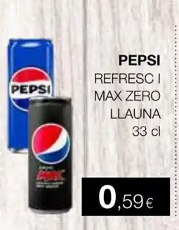 Plusfresc PEPSI Refresci max zero llauna oferta