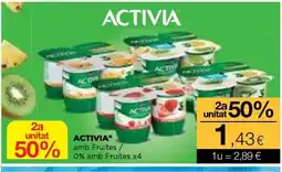 Plusfresc ACTIVIA amb Fruites 0% amb Fruites oferta