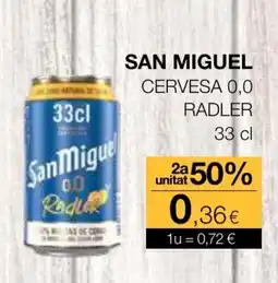 Plusfresc SAN MIGUEL Cervesa 0,0 radler oferta