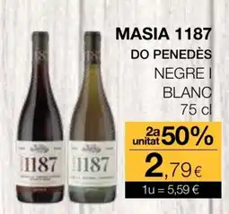 Plusfresc MASIA 1187 DO PENEDÈS Negre blanc oferta