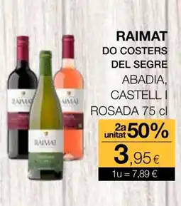 Plusfresc RAIMAT DO COSTERS DEL SEGRE Abadia castell i rosada oferta
