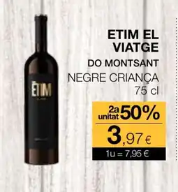 Plusfresc ETIM EL VIATGE DO MONTSANT Negre criança oferta