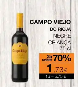Plusfresc CAMPO VIEJO DO RIOJA Negre criança oferta