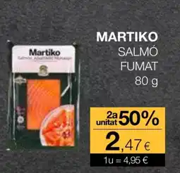 Plusfresc MARTIKO Salmó fumat oferta