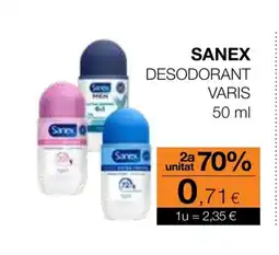 Plusfresc SANEX Desodorant varis oferta