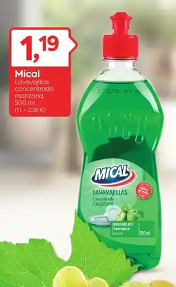 Suma Supermercados MICAL Lavavajillas concentrado manzana oferta