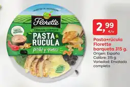Suma Supermercados Pasta+rúcula Florette barqueta oferta