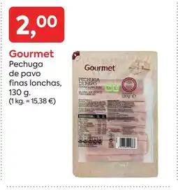 Suma Supermercados GOURMET Pechuga de pavo finas lonchas oferta