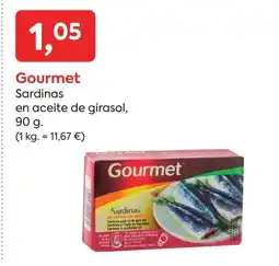 Suma Supermercados GOURMET Sardinas en aceite girasol oferta