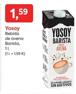 Suma Supermercados YOSOY Bebida de avena Barista oferta