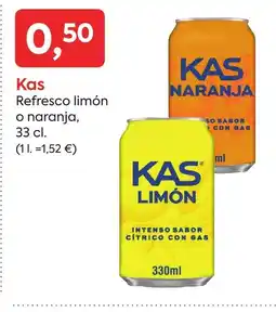 Suma Supermercados KAS Refresco limón o naranja oferta
