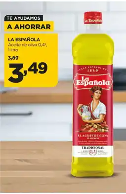 Alimerka LA ESPAÑOLA Aceite de oliva 0,4° oferta