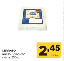 Alimerka CERRATO Queso tierno con avena oferta