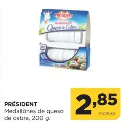 Alimerka PRÉSIDENT Medallónes de queso de cabra oferta