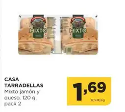 Alimerka CASA TARRADELLAS Mixto jamón y queso oferta