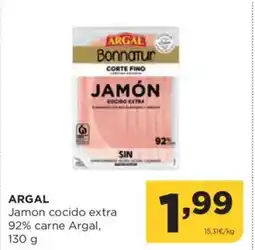 Alimerka ARGAL Jamon cocido extra 92% carne Argal oferta