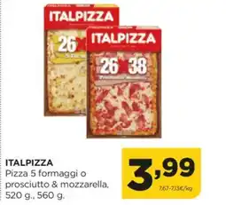Alimerka ITALPIZZA Pizza 5 formaggi o prosciutto & mozzarella oferta