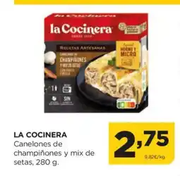 Alimerka LA COCINERA Canelones de champiñones y mix de setas oferta