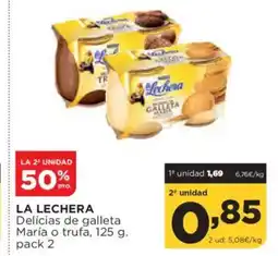 Alimerka LA LECHERA Delícias de galleta María o trufa oferta