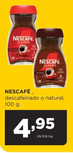 Alimerka NESCAFÉ descafeinado o natural oferta
