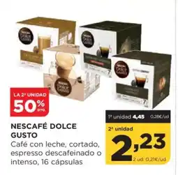 Alimerka NESCAFÉ DOLCE GUSTO Café con leche, cortado, espresso descafeinado o intenso, 16 cápsulas oferta