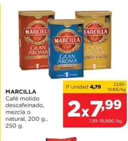Alimerka MARCILLA Café molido descafeinado, mezcla o natural oferta