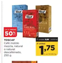 Alimerka TOSCAF Café molido mezcla, natural o natural descafeinado oferta