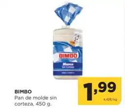 Alimerka BIMBO Pan de molde sin corteza oferta