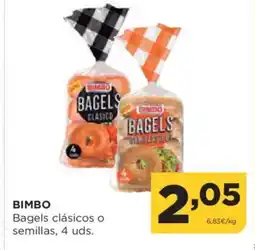 Alimerka BIMBO Bagels clásicos o semillas oferta