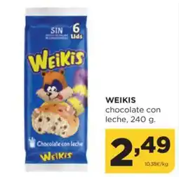 Alimerka WEIKIS chocolate con leche oferta