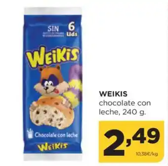 Alimerka WEIKIS chocolate con leche oferta