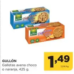 Alimerka GULLÓN Galletas avena choco o naranja oferta