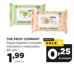 Alimerka THE FRUIT COMPANY Papel higiénico húmedo manzana o melocotón oferta