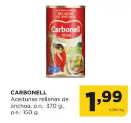 Alimerka CARBONELL Aceitunas rellenas de anchoa oferta